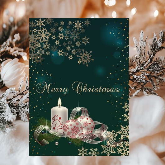 クリスマスキャンドル，雪の結晶，グリーンクリスマス