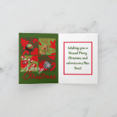 クリスマスキャンパーのクリスマスカード ノートカード (内部)