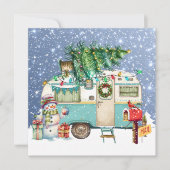 クリスマスキャンパーのグリーティングカード シーズンカード (正面)