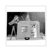 クリスマスキャンパートレーラーレトロアートゴムのスタンプ ラバースタンプ (インプリント)