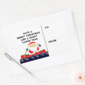 クリスマスキャンピングホリデーギフトラベル 長方形シール (封筒)