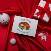 クリスマスキャンプトレーラーカスタマイズ可能グリーティングカード