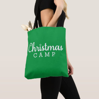 クリスマスキャンプトートバッグ |緑 |クリスマスバッグ トートバッグ