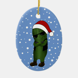 クリスマスキュウリ セラミックオーナメント
