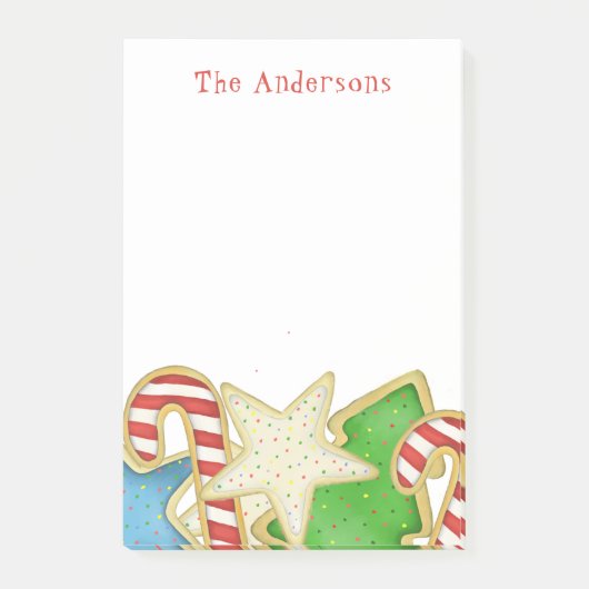 クリスマスキュートお洒落ホリデークッキーおもしろい ポストイット (正面)