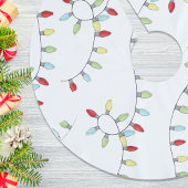 クリスマスキュートお洒落ライトおもしろいタイポグラフィ ブラッシュドポリエステルツリースカート