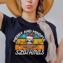 クリスマスキュートなナマケモノ好きパンシャツ トライブレンドＴシャツ