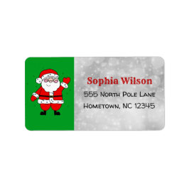 クリスマスキュートな漫画サンタレッドとグリーン ラベル