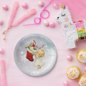 クリスマスキュートエンジェル&キティキャット紙プレート ペーパープレート (パーティー)