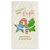 クリスマスキュートカラフルCookieお洒落切り出し スモールペーパーバッグ (裏面)