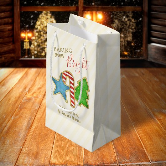 クリスマスキュートカラフルCookieお洒落切り出し スモールペーパーバッグ