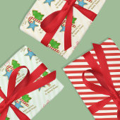 クリスマスキュートカラフルCookieお洒落切り出し ラッピングペーパーシート