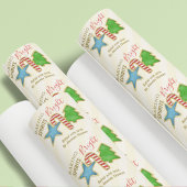 クリスマスキュートカラフルCookieお洒落切り出し ラッピングペーパー