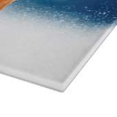 クリスマスキュートゴールデンレトリエバードッグサンタハットスノー カッティングボード (角)