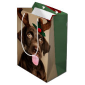 クリスマスキュートサンタトナディアパピーカスタムズ ミディアムペーパーバッグ (裏面アングル)