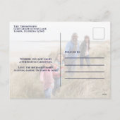 クリスマスキュートジョイシンプルタイポグラフィお洒落 シーズンポストカード (裏面)