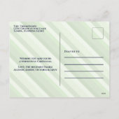 クリスマスキュートジョイシンプルタイポグラフィお洒落 シーズンポストカード (裏面)