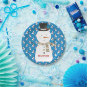 クリスマスキュートハッピーカートゥーン雪だるま ペーパープレート (パーティー)