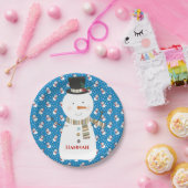 クリスマスキュートハッピーカートゥーン雪だるま ペーパープレート (パーティー)