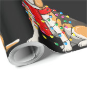 クリスマスキュートビーグルドグホリデーライトギフト ラッピングペーパー (ロールコーナー)