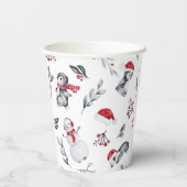 クリスマスキュートフェスティバルホリデーシーズンウォーターカラー 紙コップ (裏面)