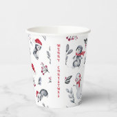 クリスマスキュートフェスティバルホリデーシーズンウォーターカラー 紙コップ (左)