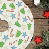 クリスマスキュートホリデーお洒落クッキー切り出し ブラッシュドポリエステルツリースカート