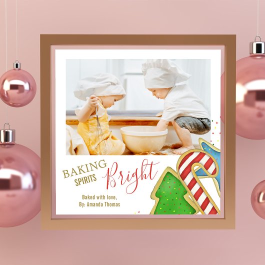 クリスマスキュートホリデークッキー切り出し お洒落 フォトプリント
