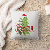 クリスマスキュートモダンな木々が楽しお洒落み クッション (ブランケット)