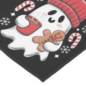 クリスマスキュート幽霊アイスコーヒーレトロクリスマスコーヒー ショートテーブルランナー (コーナー)