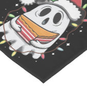 クリスマスキュート幽霊サンタパーティークリスマスホリデー ショートテーブルランナー (コーナー)