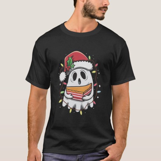 クリスマスキュート幽霊サンタパーティークリスマスホリデー Tシャツ (正面)