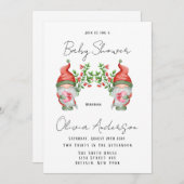 クリスマスキュート格言ベビーシャワー招待状 招待状 (正面/裏面)