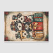 クリスマスキュート犬ステームパンクヴィーブBK9デコページ 薄葉紙 (正面)