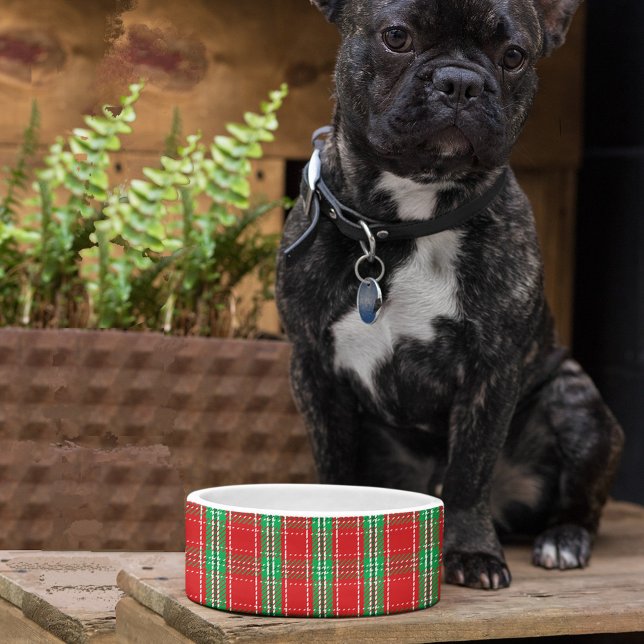 クリスマスキュート素朴ホリデーレッドファームハウスプレイド ボウル (クリエイターアップロード済み)