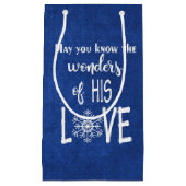 クリスマスキリスト教引用文オンブルー スモールペーパーバッグ (正面)