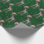 クリスマスキリン包装紙 ラッピングペーパー (角)