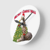 クリスマスキリン ラウンド壁時計 (傾斜)