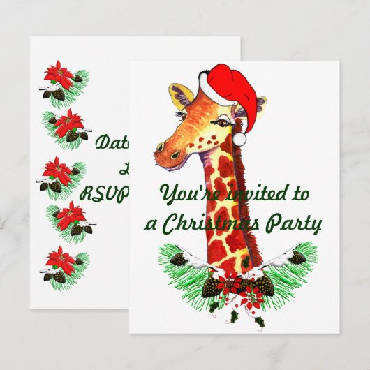 クリスマスキリン 招待状 (正面/裏面)