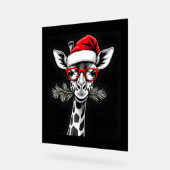 クリスマスキリンSanta Hat Pajamaギフトファミリーマット アクリルサイン (傾斜)