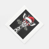 クリスマスキリンSanta Hat Pajamaギフトファミリーマット スタンダードランチョンナプキン (角)