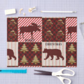 クリスマスキルティングバッファロープレイドトナディアベア 薄葉紙 (クラフト)