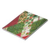 クリスマスキルトの背景 ノートパッド (回転)
