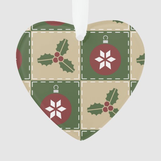 クリスマスキルトアクリルオーナメント オーナメント (正面)