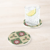 クリスマスキルトサンドストーンコースター コースター (側面)