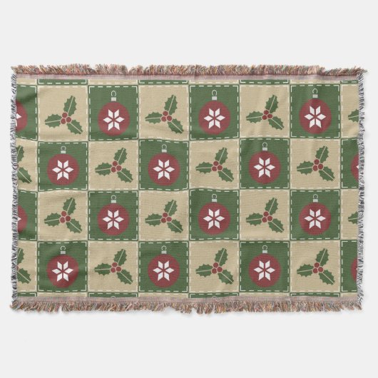 クリスマスキルトブランケット スローブランケット (正面)