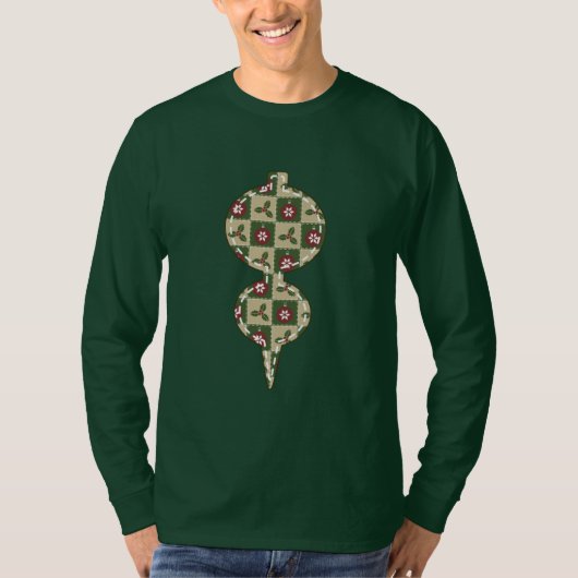 クリスマスキルトメンズシャツ Tシャツ (正面)
