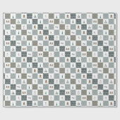 クリスマスキルトラッピング紙 ラッピングペーパー (フラット)