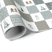 クリスマスキルトラッピング紙 ラッピングペーパー (ロールコーナー)