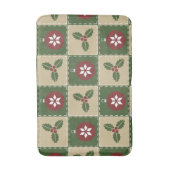 クリスマスキルト風バスマット バスマット (正面縦)